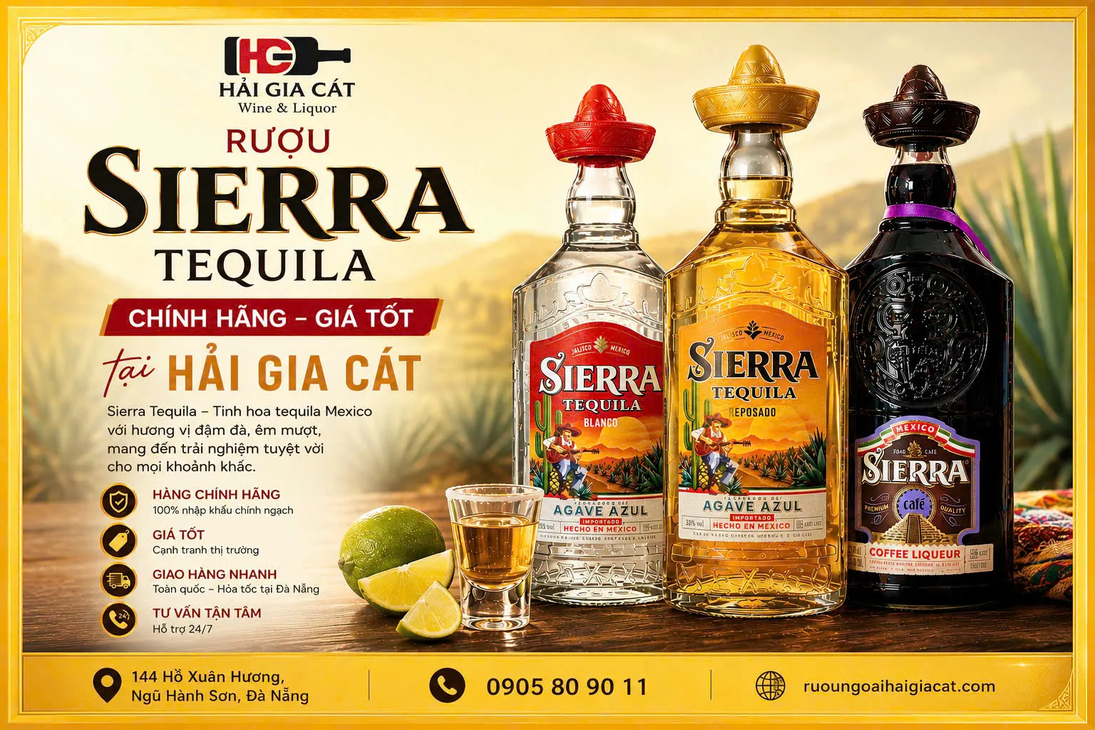 Ruou Sierra Tequila Chinh Hang Gia Tot O Da Nang Tai Hai Gia Cat