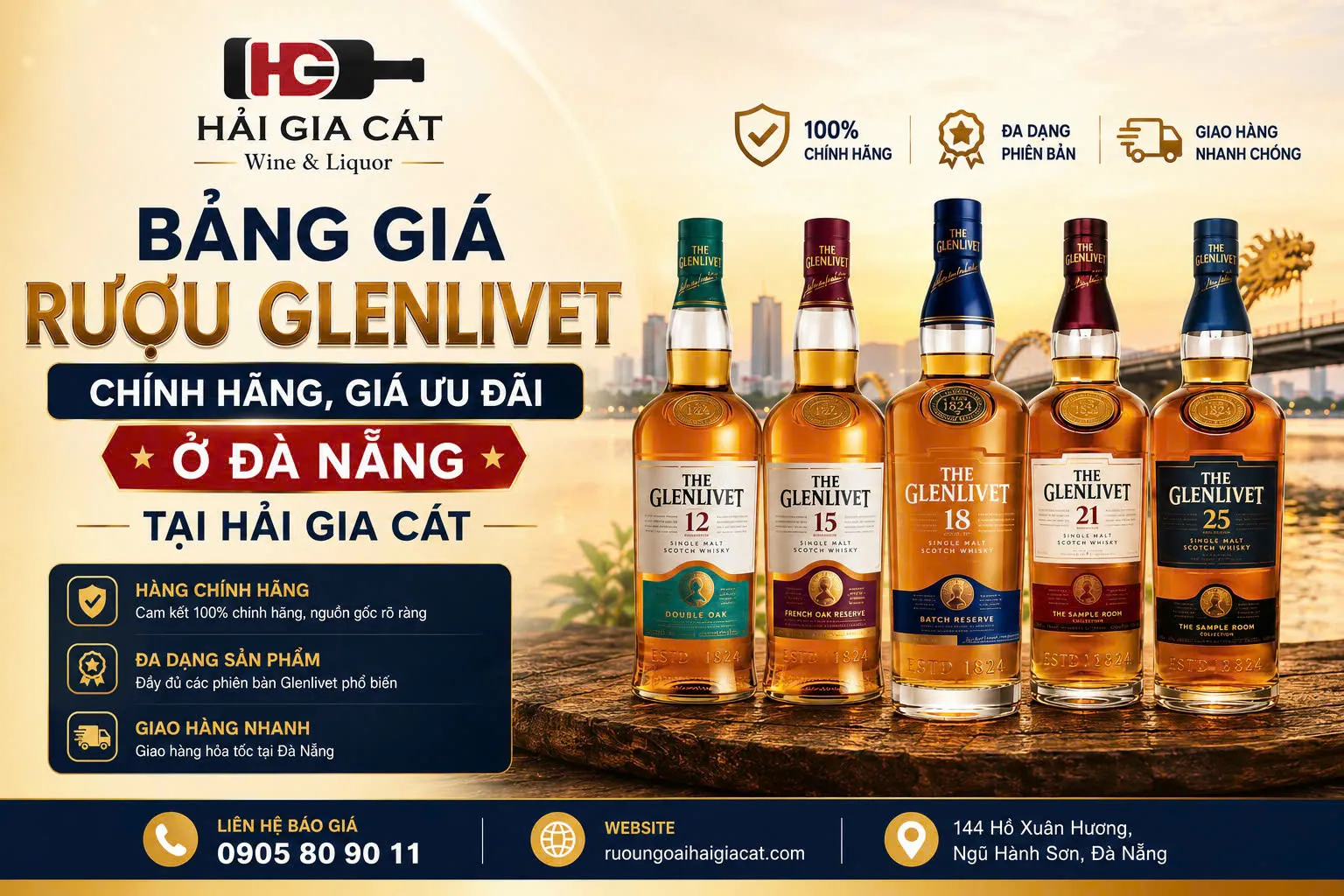 Bang Gia Ruou Glenlivet Chinh Hang Gia Uu Dai O Da Nang Tai Hai Gia Cat