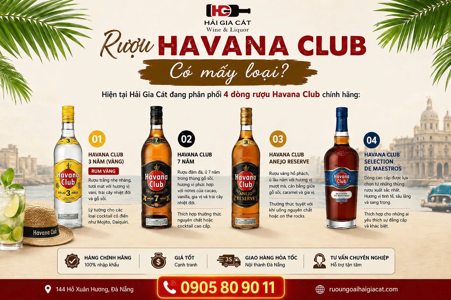 Ruou Havana Club Co May Loai