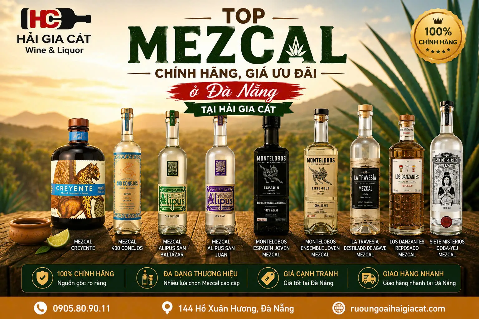 Ruou Mezcal Chinh Hang Gia Tot Tai Da Nang O Hai Gia Cat