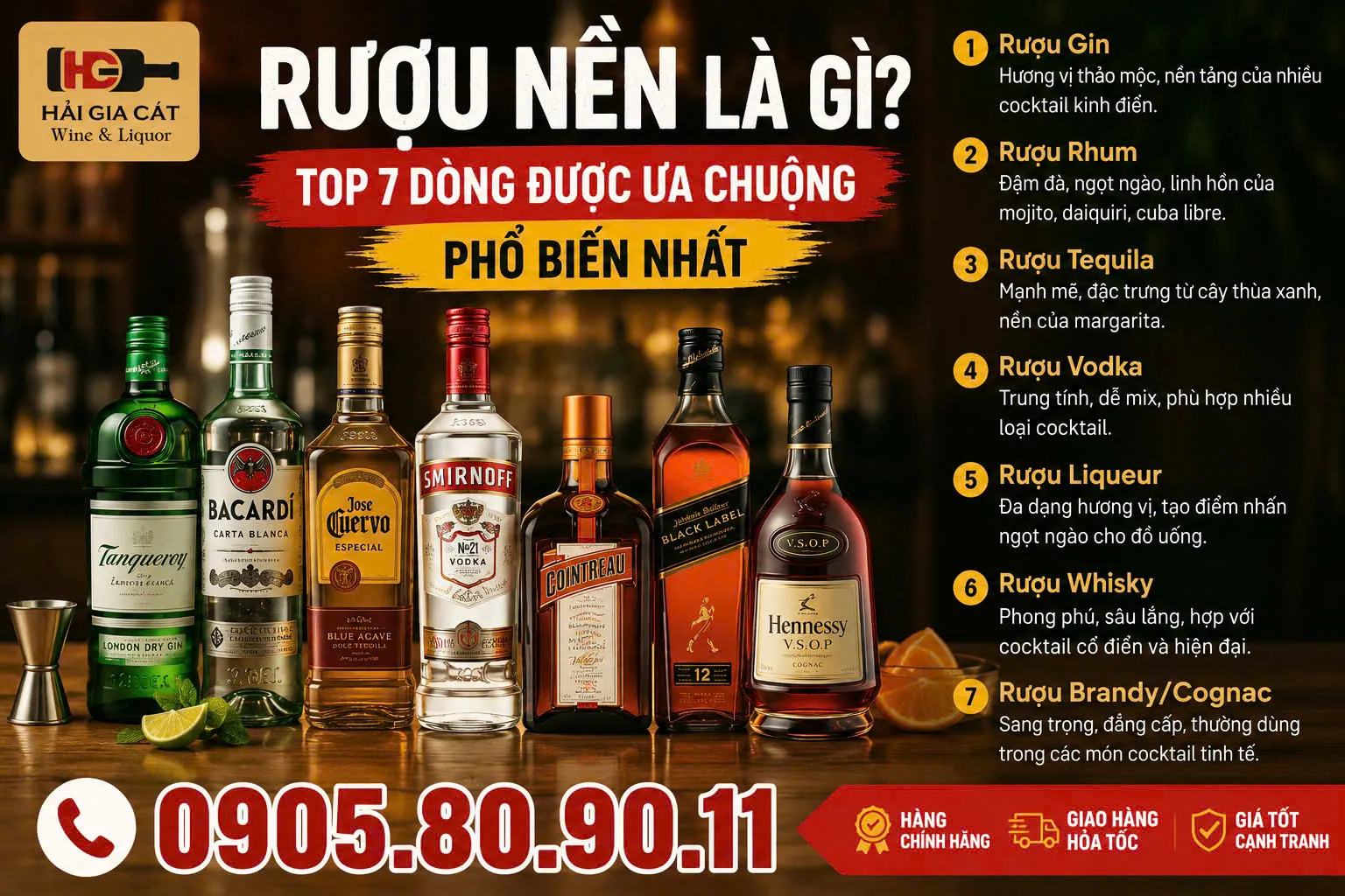 Rượu Nền là gì ? Top 7 dòng rượu nền ưa chuộng hiện nay