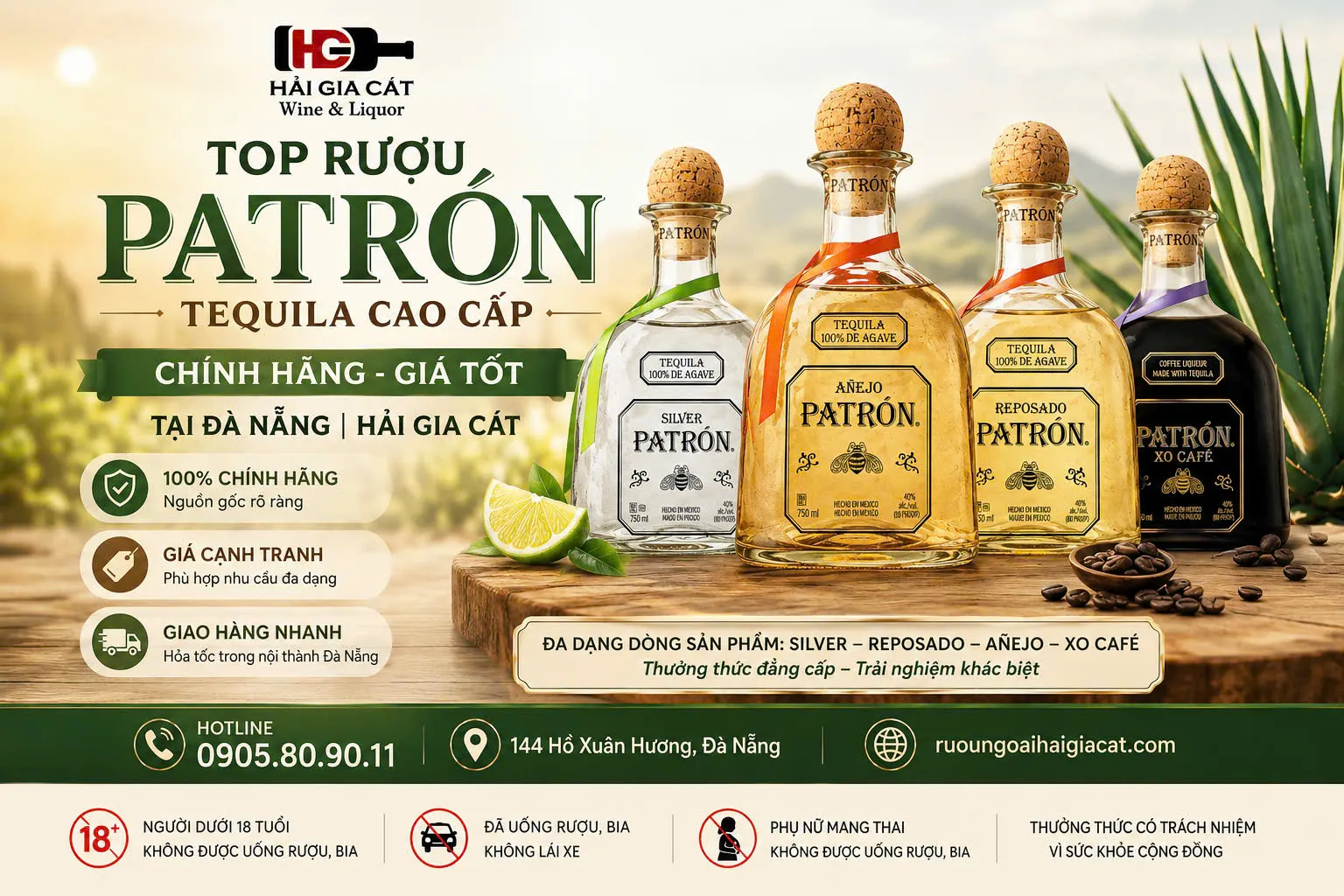 Ruou Patron Tequila Cao Cap Chinh Hang Gia Tot O Da Nang Tai Hai Gia Cat