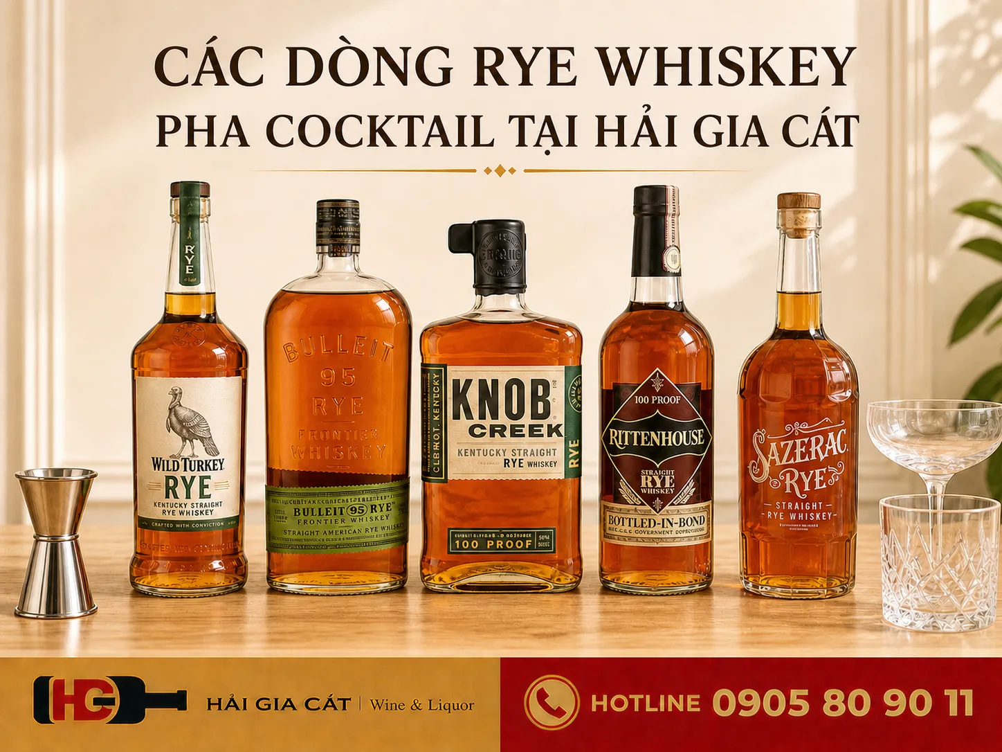 Cac Dòng Rye Whiskey Pha Cocktail Tai Hải Gia Cát