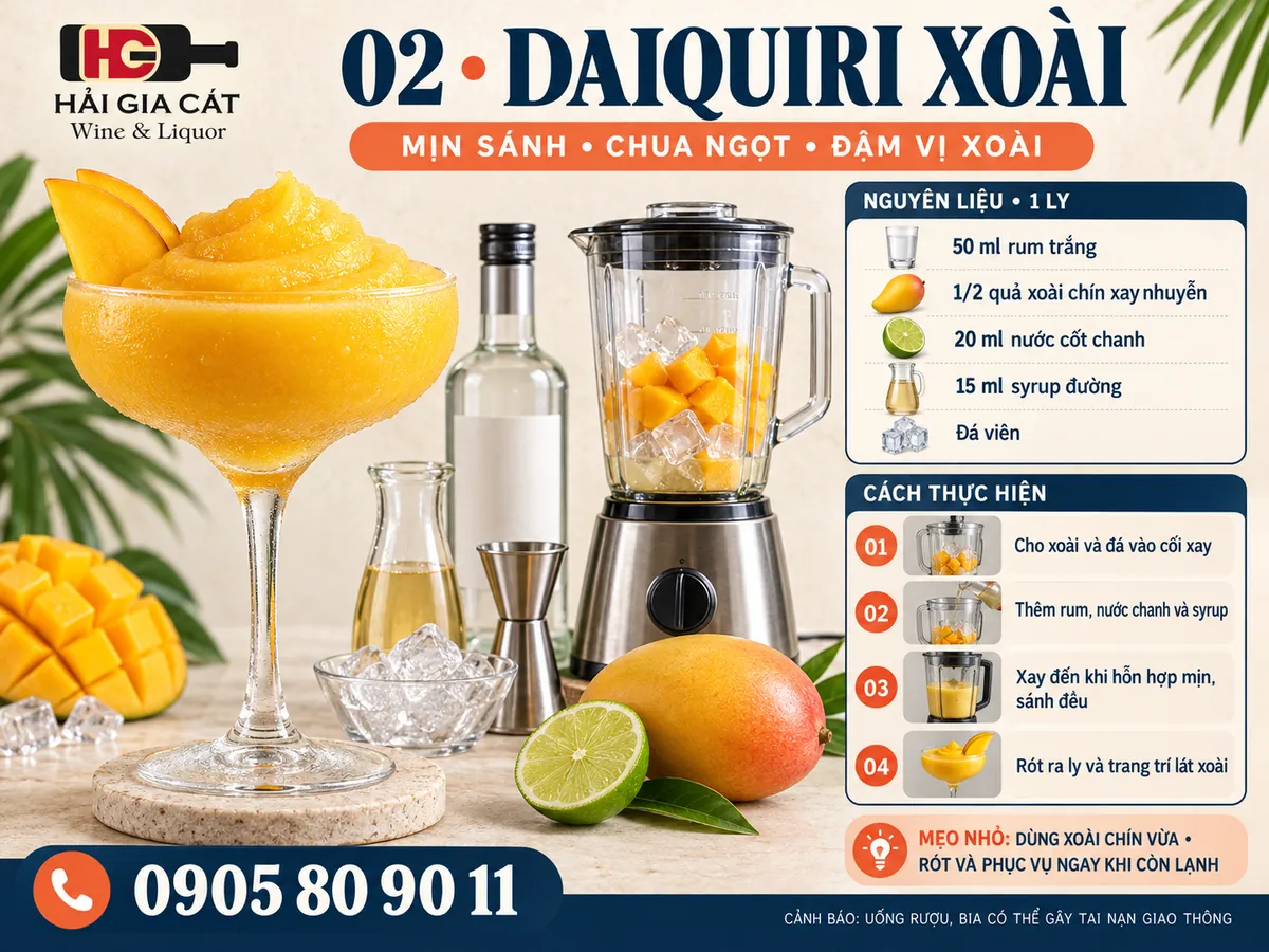 Công thức Daiquiri xoài