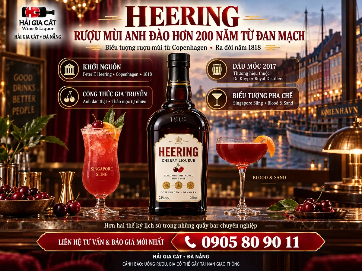 Heering- Rượu mùi Anh Đào Đan Mạch