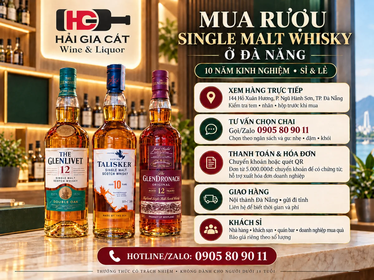 Mua rượu Single Malt Whisky tại Đà Nẵng ở Hải Gia Cát