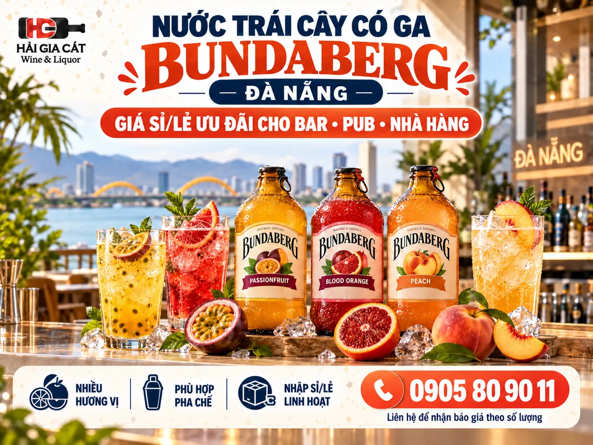 Nước trái cây có Ga Bundaberg Đà Nẵng - Giá Sỉ Lẻ cho Bar/Pub/Nhà hàng