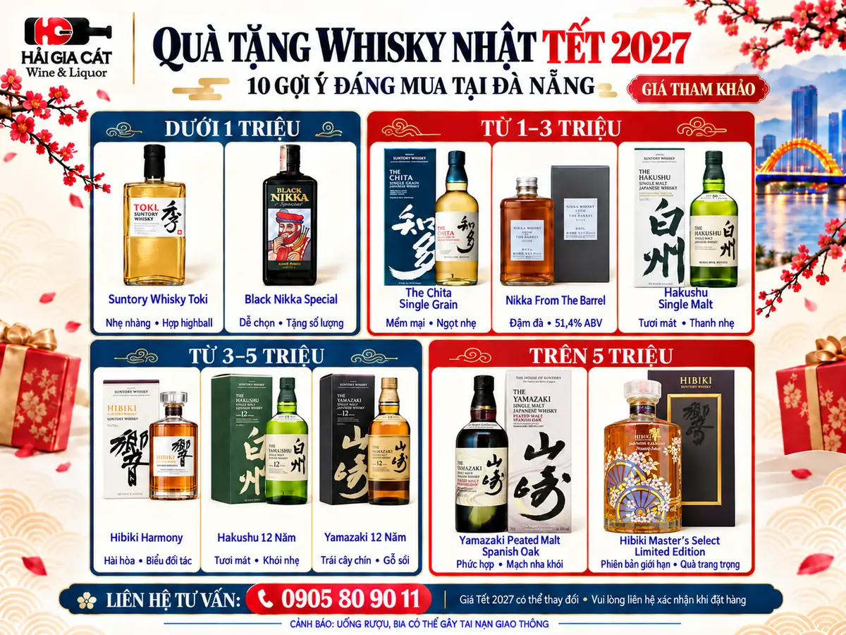 Quà tặng Whisky Nhật Tết 2027 Đà Nẵng