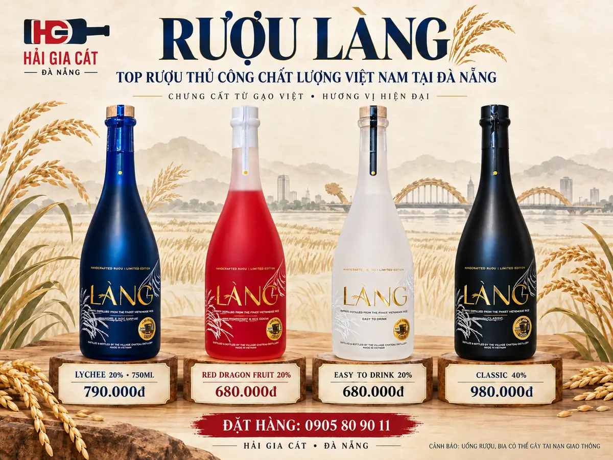 Rượu Làng - Top rượu thủ công Việt Nam tại Hải Gia Cát, Đà Nẵng