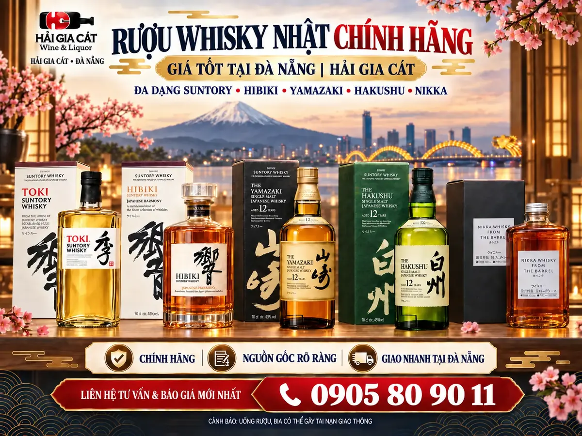 Rượu whisky Nhật chính hãng, giá tốt Đà Nẵng | Hải Gia Cát