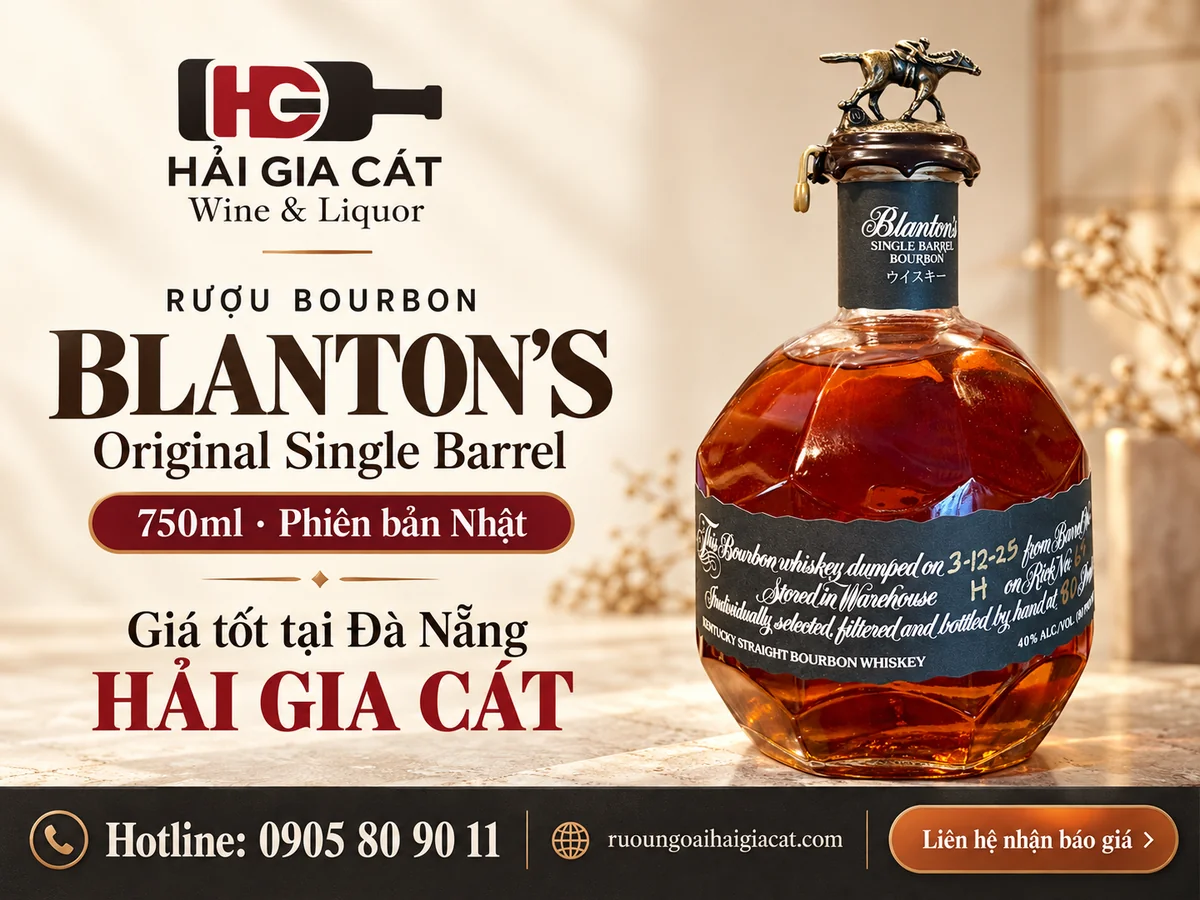 Rượu Blantons Original Single Barrel 750ml chính hãng phiên bản Nhật | Hải Gia Cát