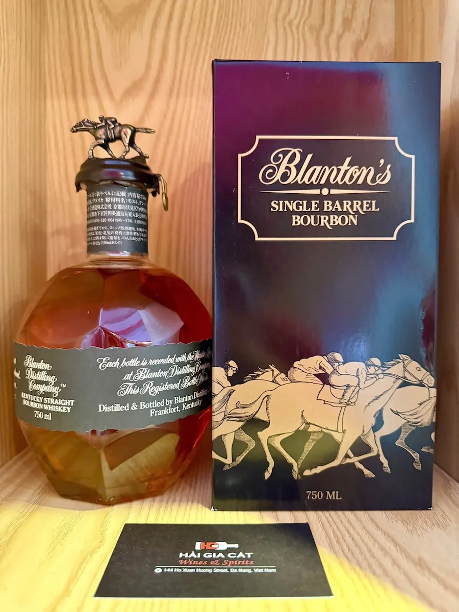 Rượu Blantons Original Single Barrel mặt sau| Hải Gia Cát