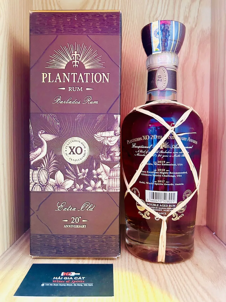 Rượu Rum Plantation XO mặt sau | Hải Gia Cát