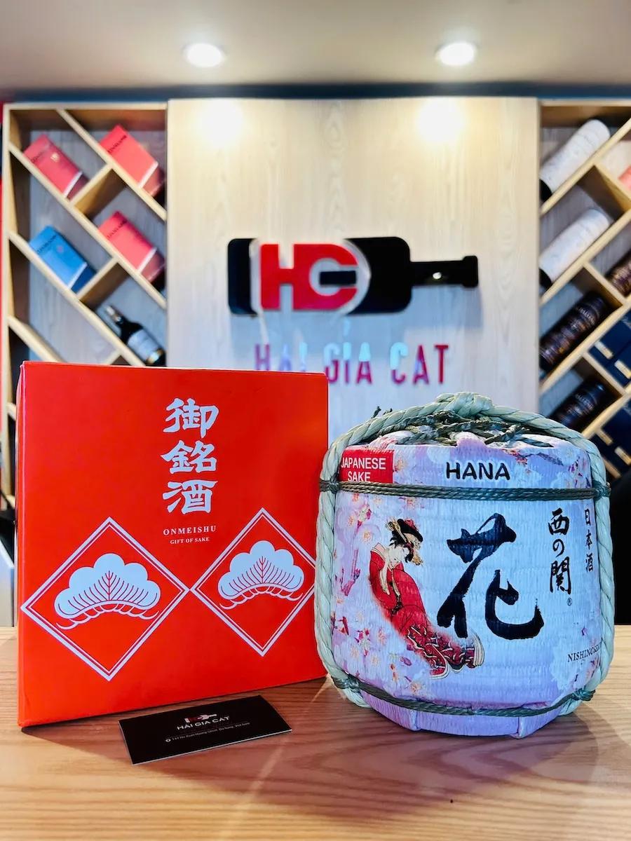 Rượu Sake Nishinoseki Hana Barrel Bình Cói | Hải Gia Cát